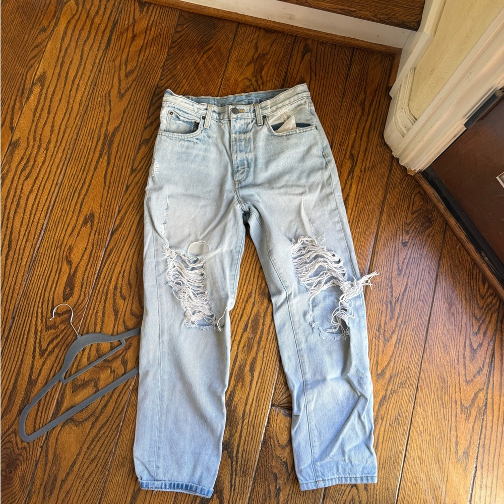 Carmar Light Blue Ripped Boyfriend Jeans